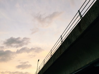 Sunset Over Train Station