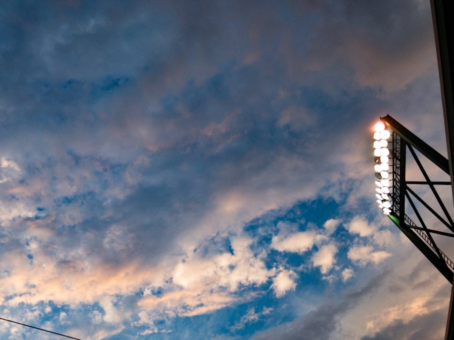 Photo: Stadium Lights and Clouds
