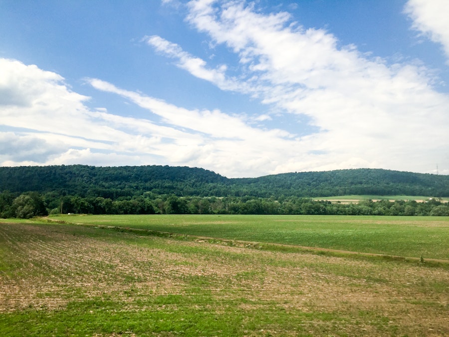 Photo: Landscape Over Blue Sky