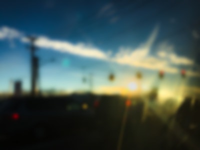 Blurred Sunset - A blurry image of a sunset through a window 