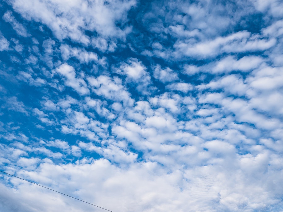 Photo: A blue sky with clouds