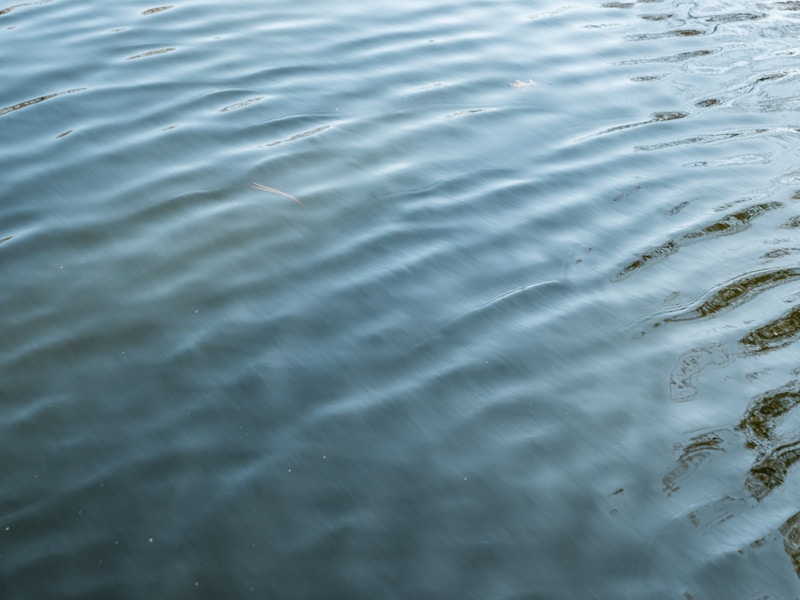 Photo: A close up of waves in a body of water