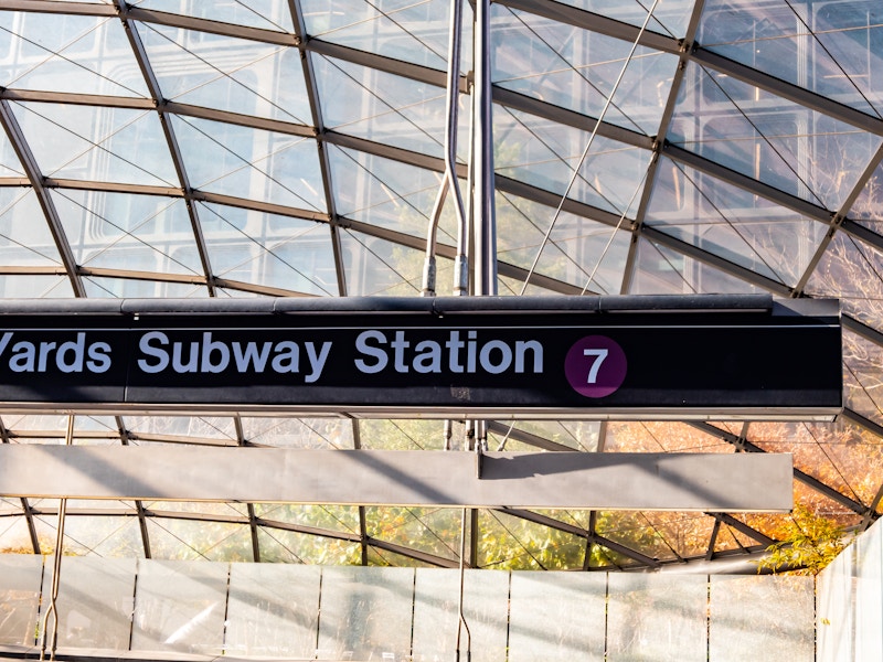 Photo: A sign at the entrance to a subway station