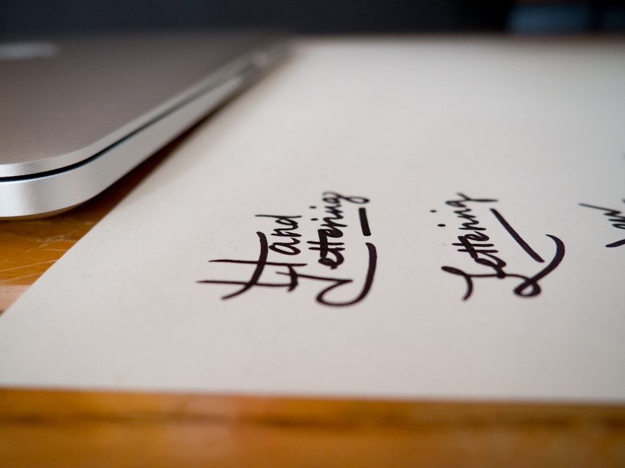 Photo: Hand Lettering on Desk