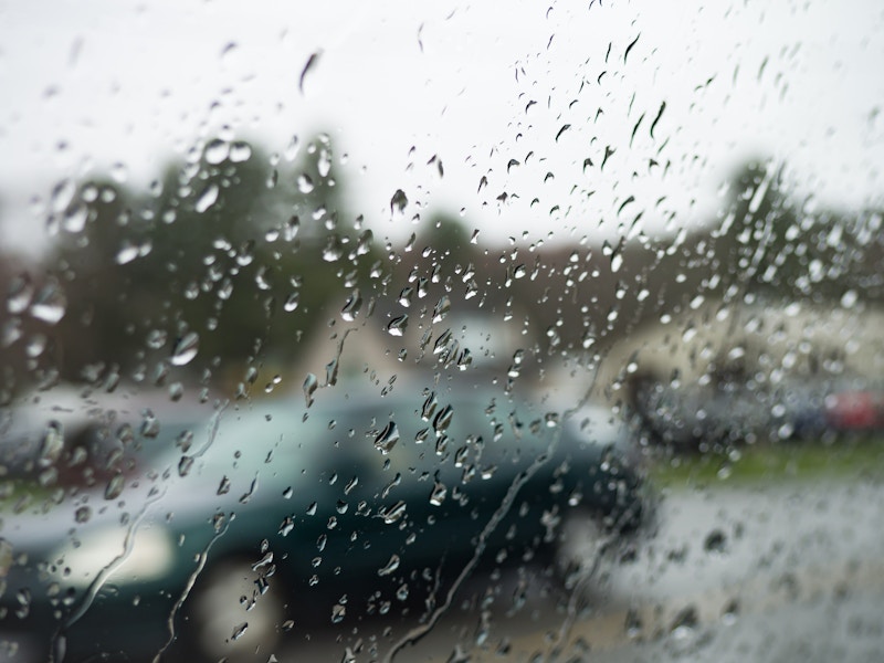 Photo: Raindrops on Car Window