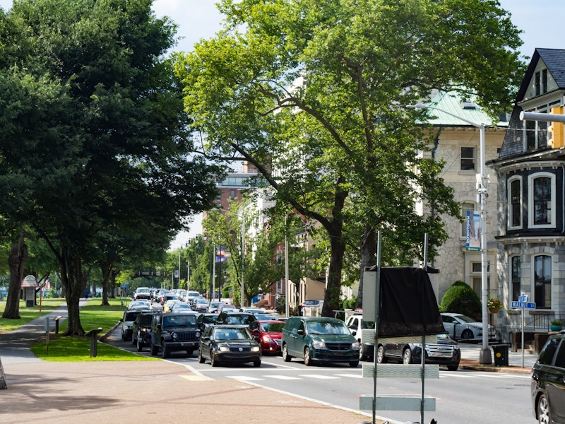 Photo: Street with Cars and Buildings