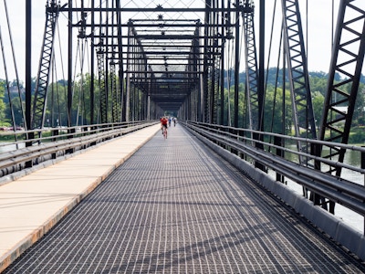 Bridge with Cyclist