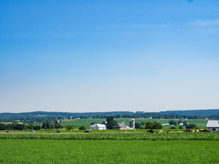 Photo: Farm under Blue Sky