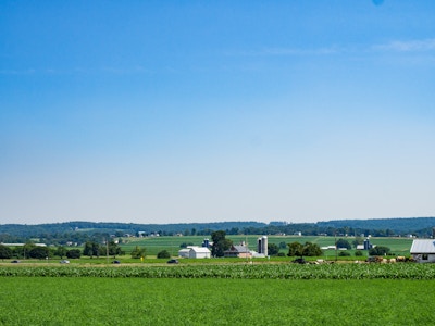 Farm under Blue Sky