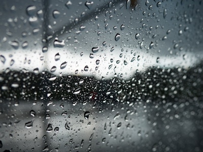 Raindrops on Car Window