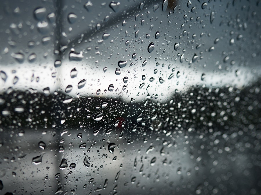 Photo: Raindrops on Car Window