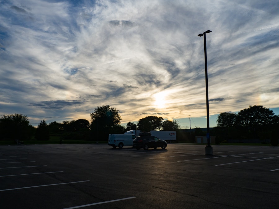 Photo: Sunset over Parking Lot