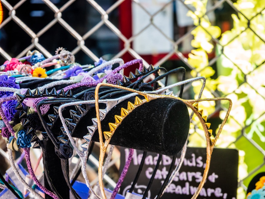 Photo: A group of headbands on a stand