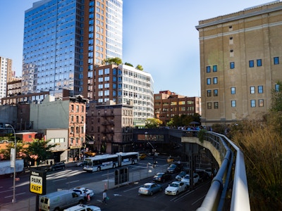 City Street with Buildings and People
