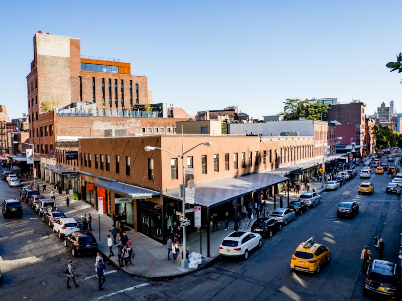 Photo: NYC Street with People and Shops