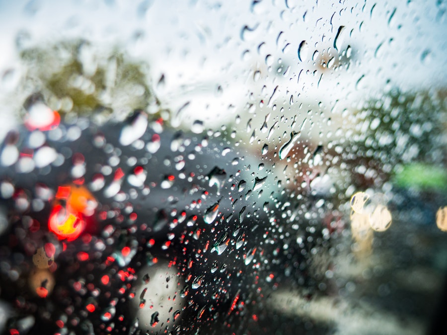 Photo: Rain on Car Window