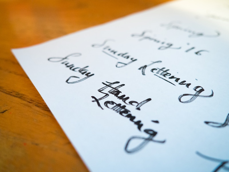 Photo: Hand Lettering on Paper