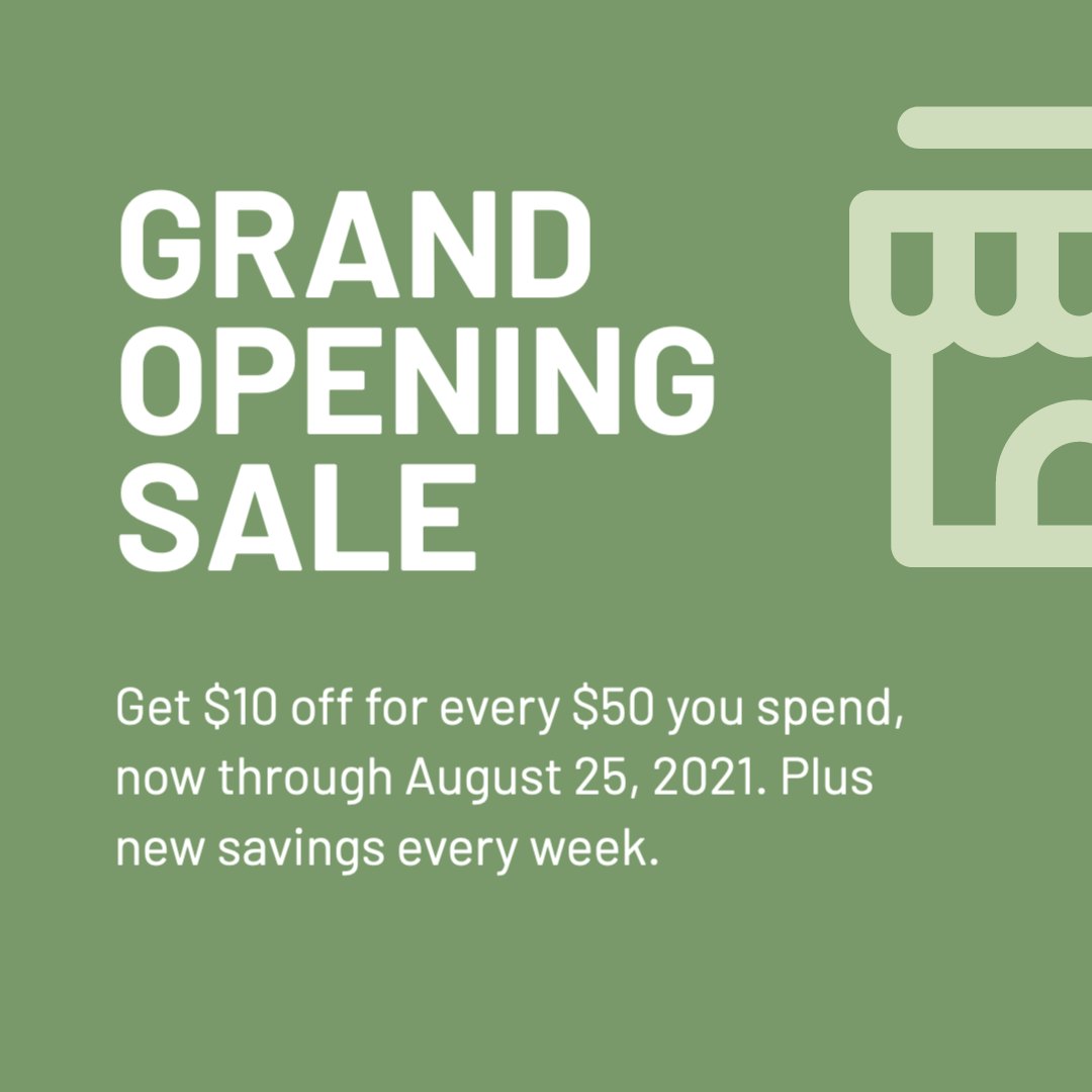 Grand Opening Sale